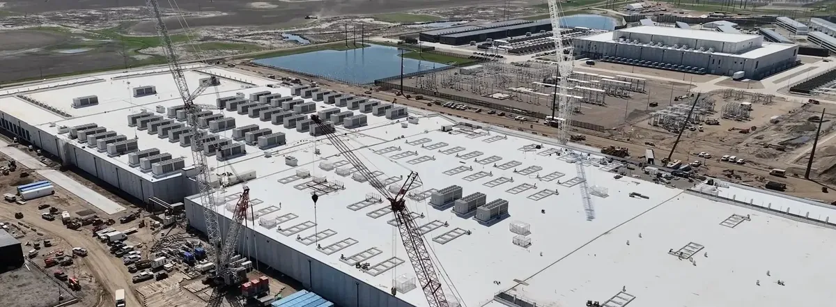 Hyperscale data-center campus under construction on the North Dakota prairie
