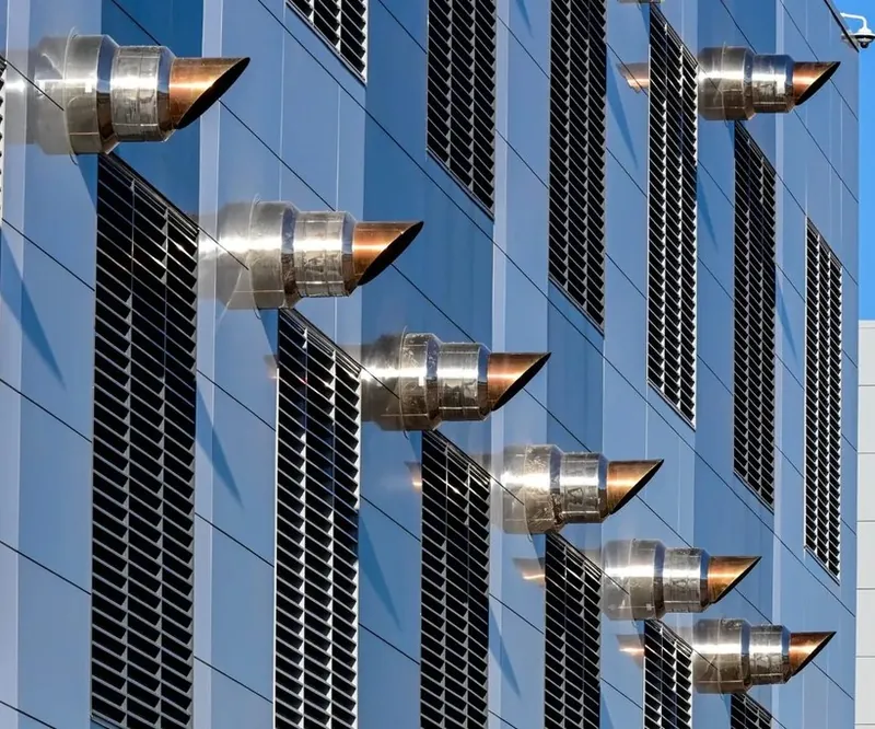Stacks and louvers